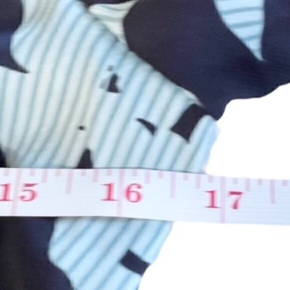 SALE!! 2 for $15 Vero Moda Floral Long Sleeve Top Small Pin Stripe Blue - Picture 7 of 11